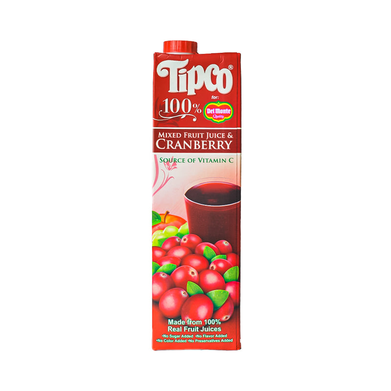 Tipco 100% Juice Mixed Fruit Juice And Cranberry 1L