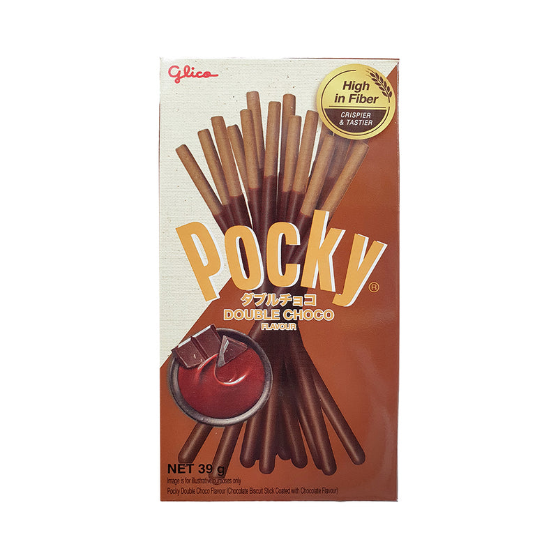 Glico Pocky Biscuit Stick Double Choco 39g