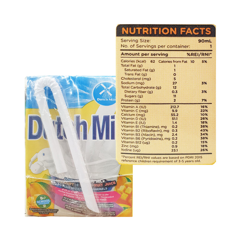 Dutch Mill UHT Yoghurt Drink Kids Mango 90ml