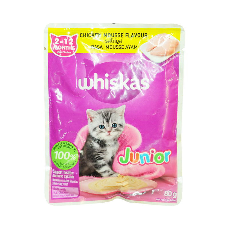 Whiskas Cat Food Chicken Mousse Junior