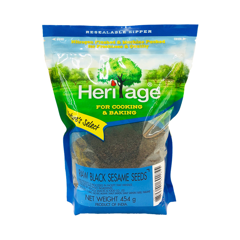 Heritage Nature's Select Raw Black Sesame Seeds 454g