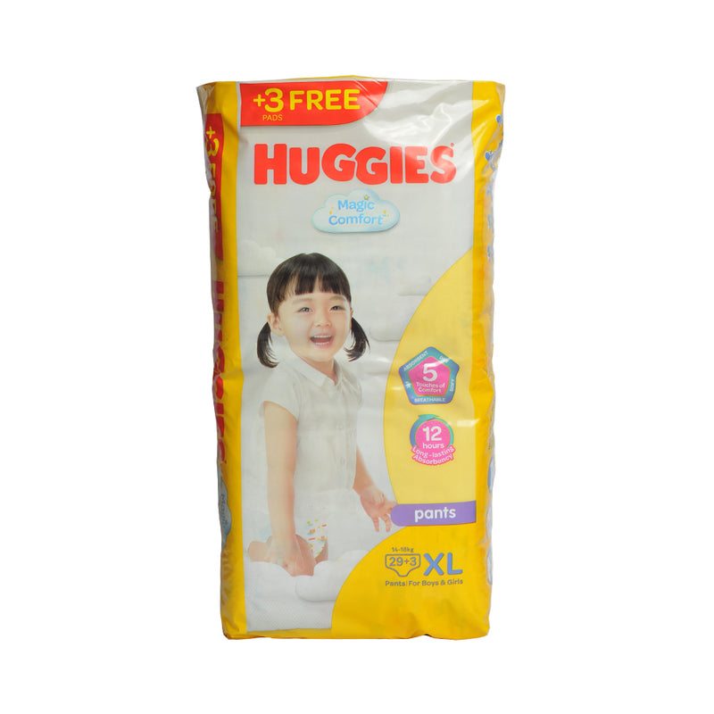 Huggies Magic Comfort Pants XL 29's + 3 Free Pads