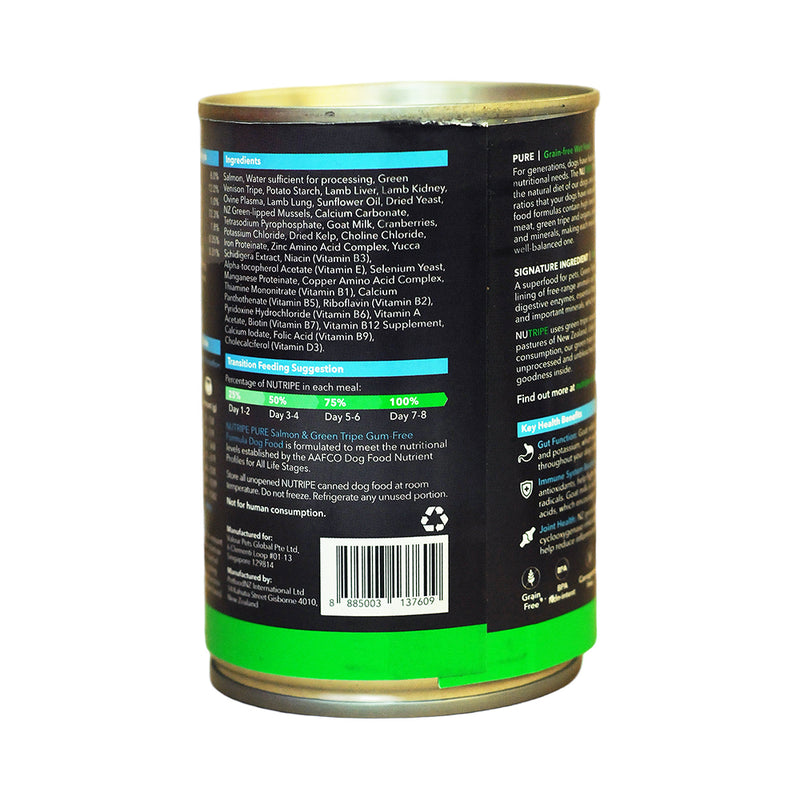 Nutripe Dog Food Salmon And Green Tripe