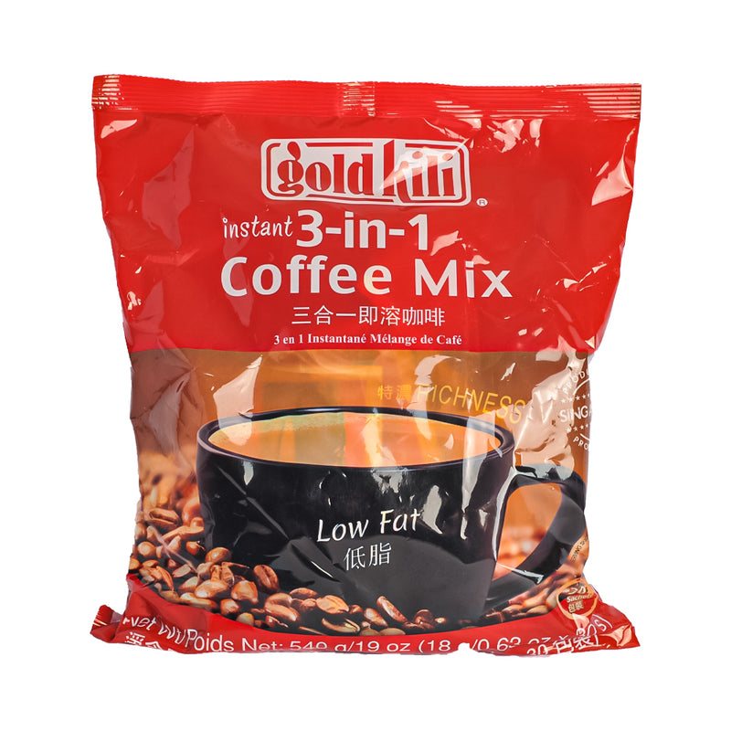 Gold Kili Instant 3 in 1 Coffee Mix Low Fat 18g x 30 Sachet