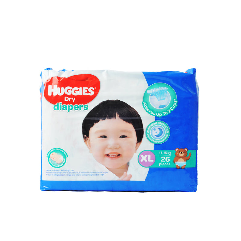 Huggies Dry Diapers Economy XL 26's