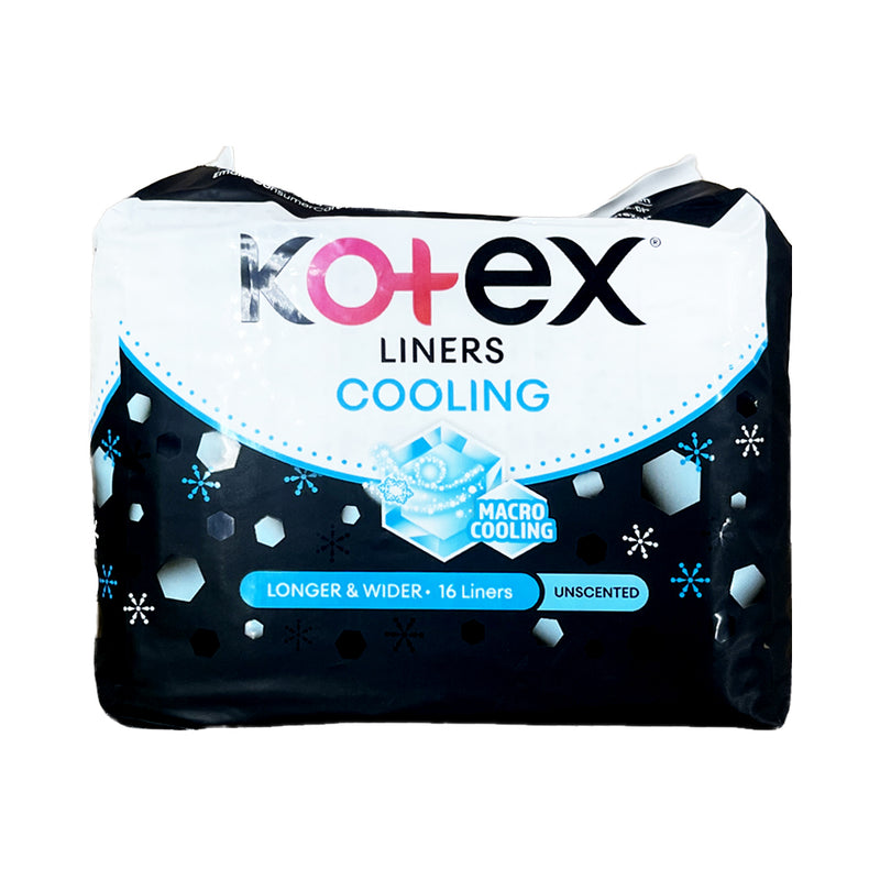 Kotex Feminine Liners Cooling Unscented 16's