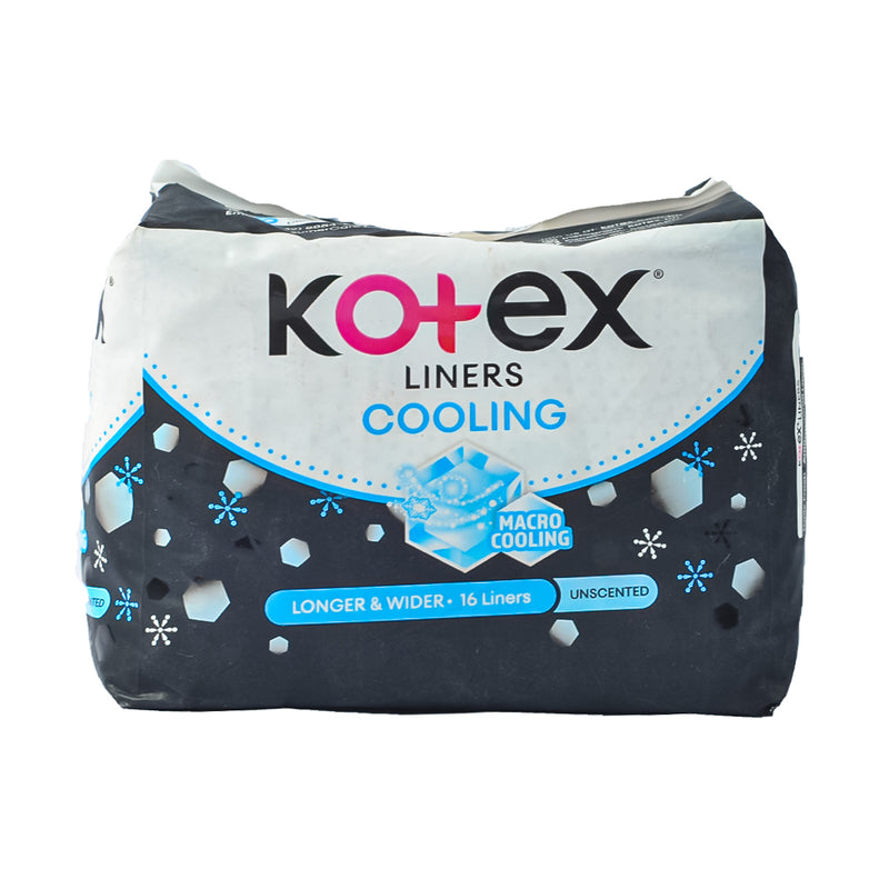 Kotex Feminine Liners Cooling Unscented 16's