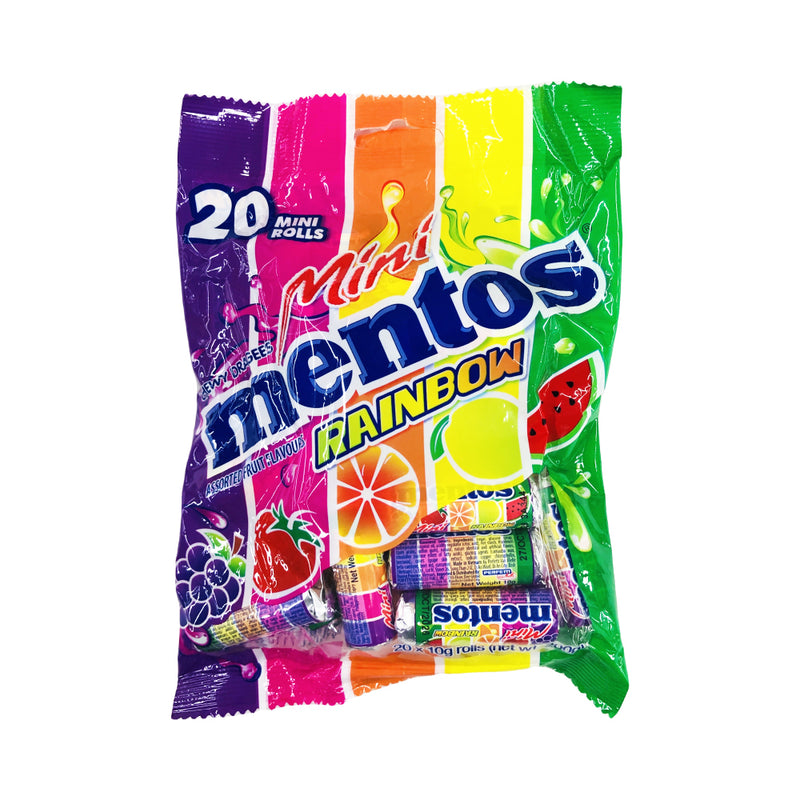 Mentos Mini Roll Candy Rainbow 10g x 20's