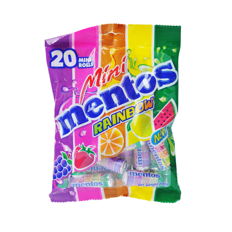 Mentos Mini Roll Candy Rainbow 10g x 20's