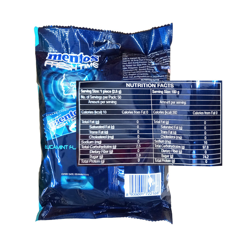 Mentos Fresh Time Candy Eucamint 130g