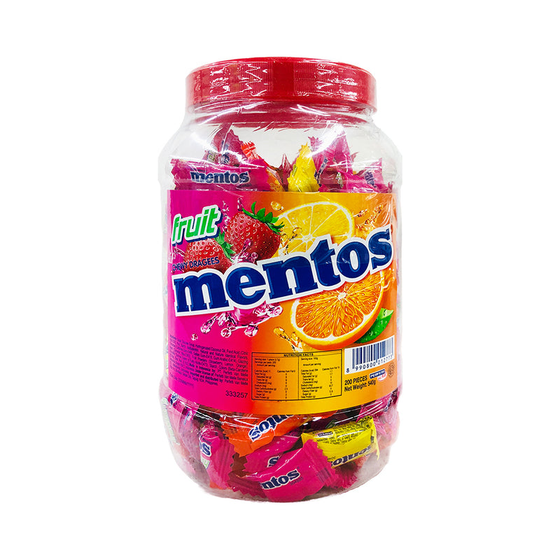 Mentos Fruit Mix Candy With Jar 200's