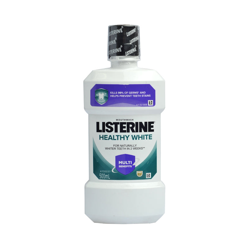 Listerine Mouthwash Healthy White 500ml