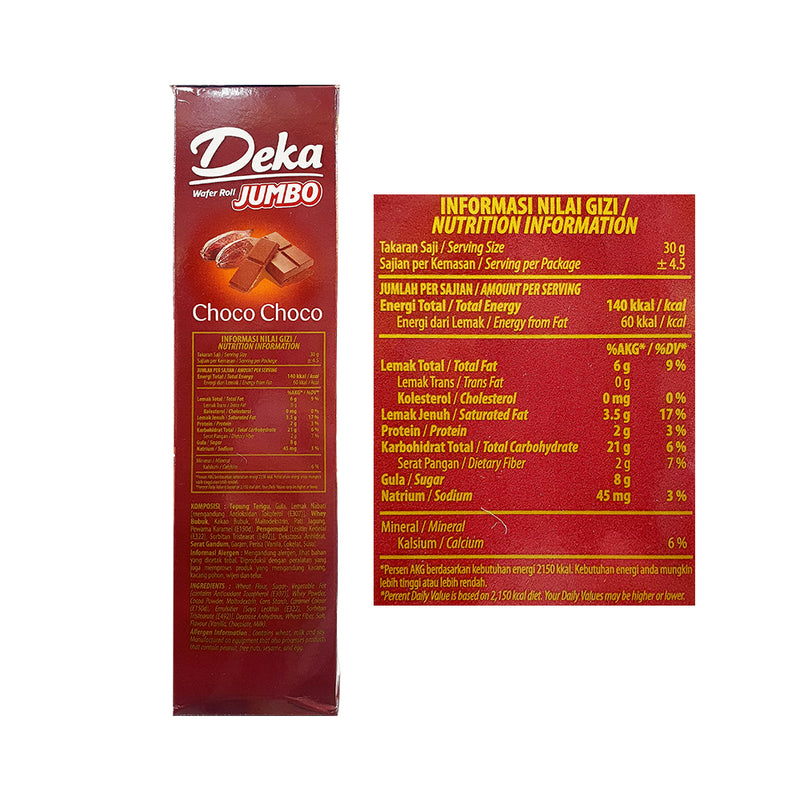 Deka Wafer Roll Chocolate Jumbo 140g