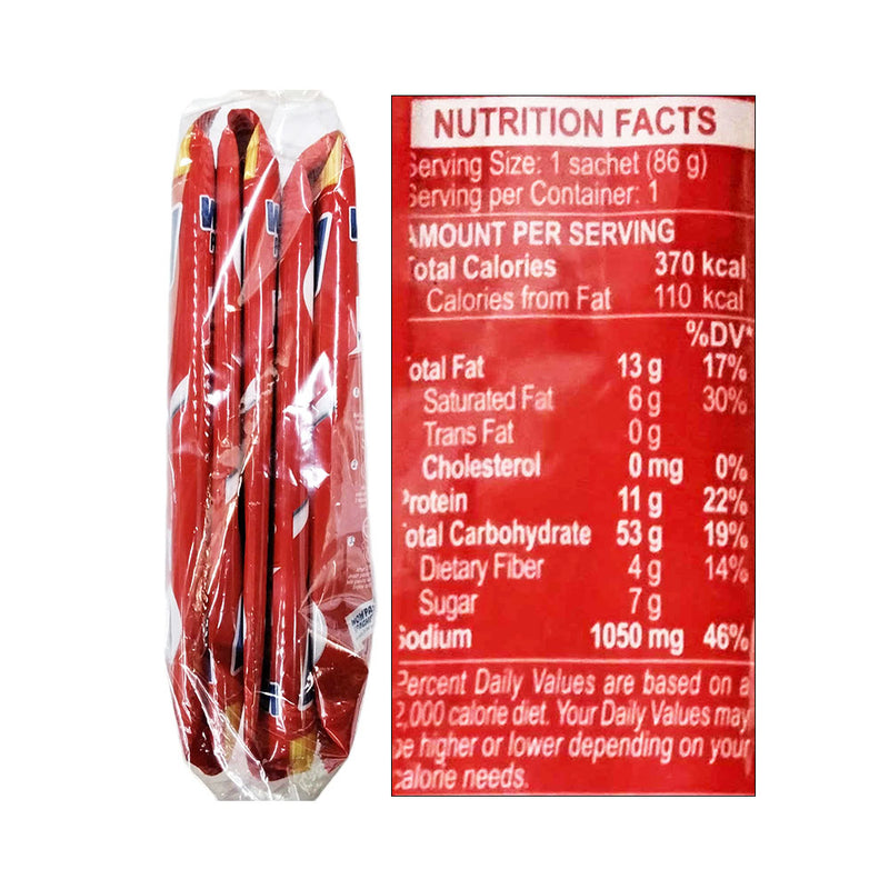 Wow Pasta Instant Spaghetti With Pasta Sauce 86g x 5's