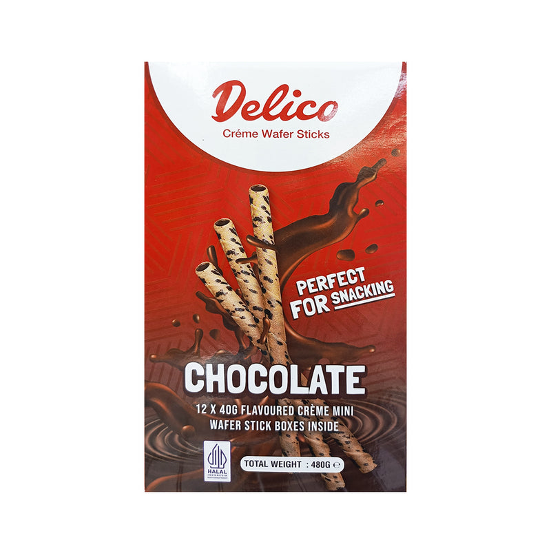 Delico Wafer Sticks Chocolate 40g x 12's