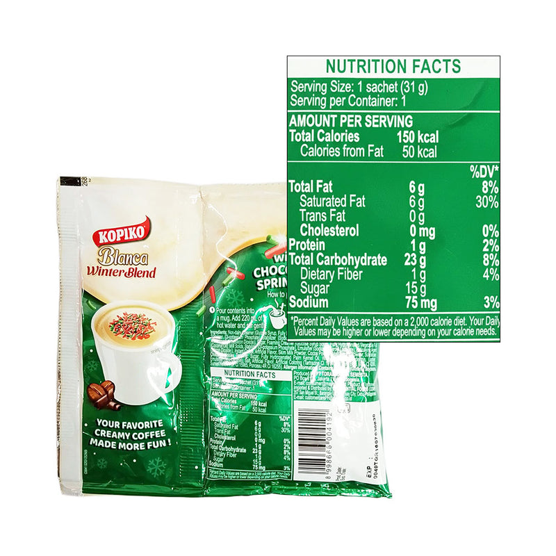 Kopiko Blanca Winter Blend Chocolate Sprinkles 31g