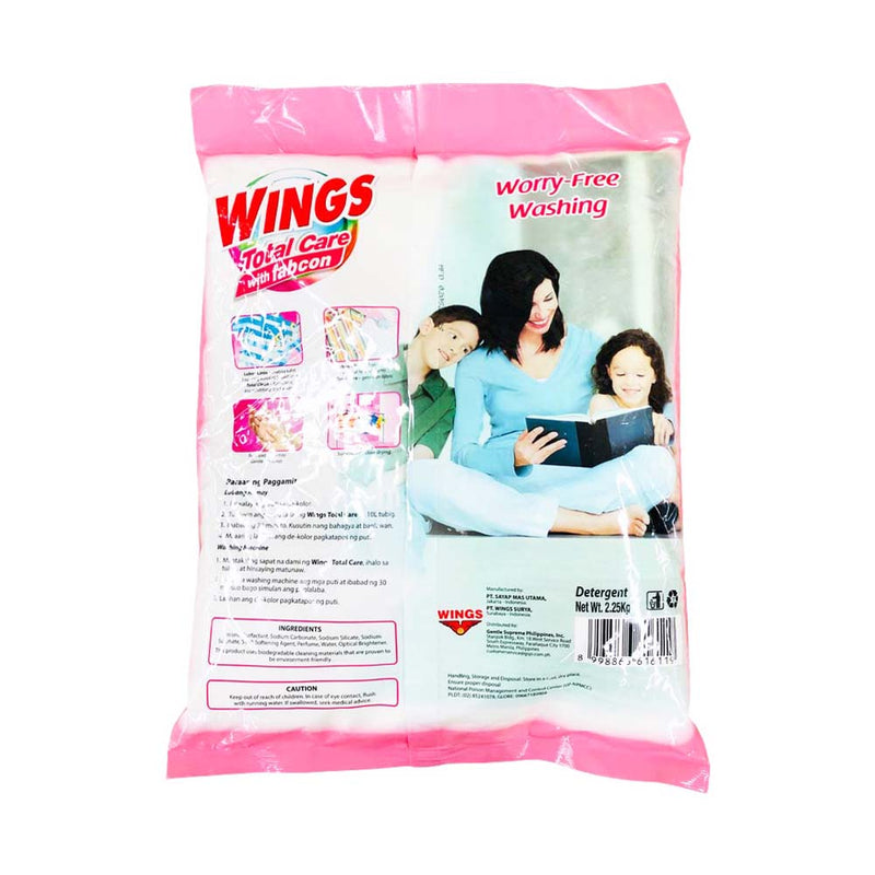 Wings Detergent Powder Total Care With Fabcon Sakura 2.25kg