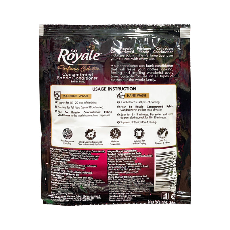 So Royale Fabric Conditioner Satin Pink 25ml