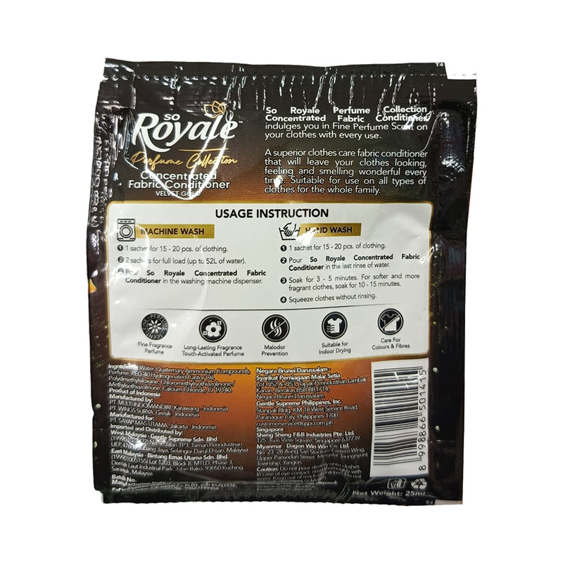 So Royale Fabric Conditioner Velvet Gold 25ml