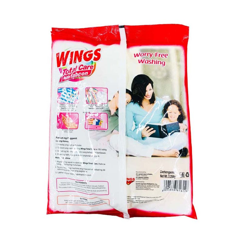 Wings Detergent Powder Total Care With Fabric Conditioner Blooming Garden 2.5kg
