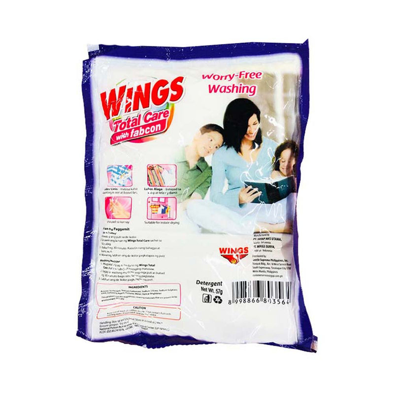 Wings Detergent Powder Total Care With Fabric Conditioner Lavender Dream 57g