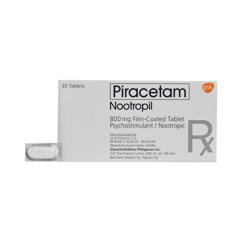 Nootropil Piracetam 800mg Film-Coated Tablet By 1's
