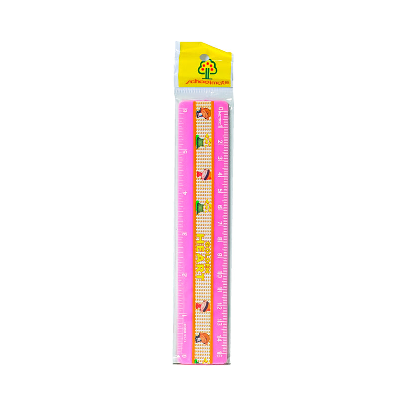 Colored Ruler With Sticker 6in