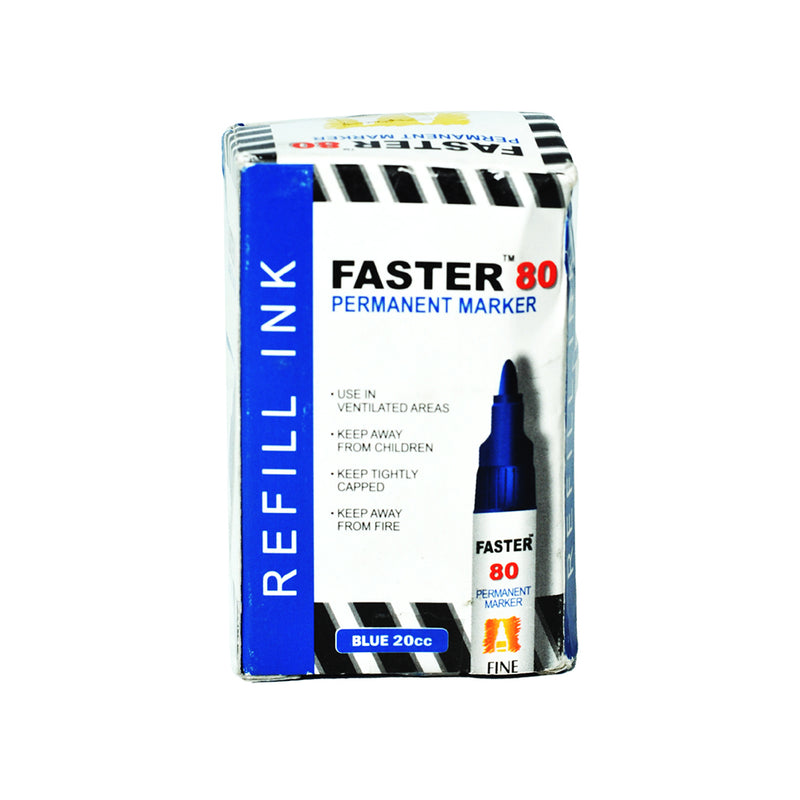 Faster Permanent Marker Ink Blue 20cc