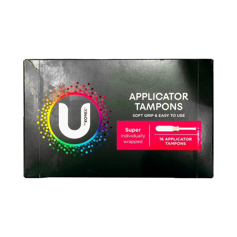 Kotex Applicator Tampons Super Individually Wrapped 16's