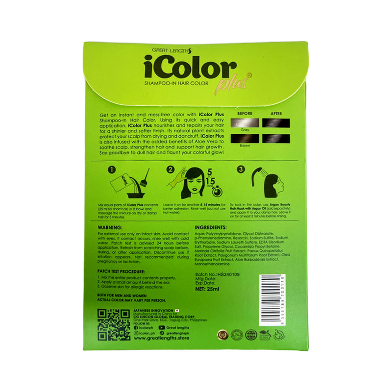 Icolor Shampoo In Hair Color Black 25ml