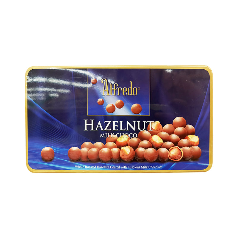 Alfredo Milk Chocolate Hazelnut Tin 180g