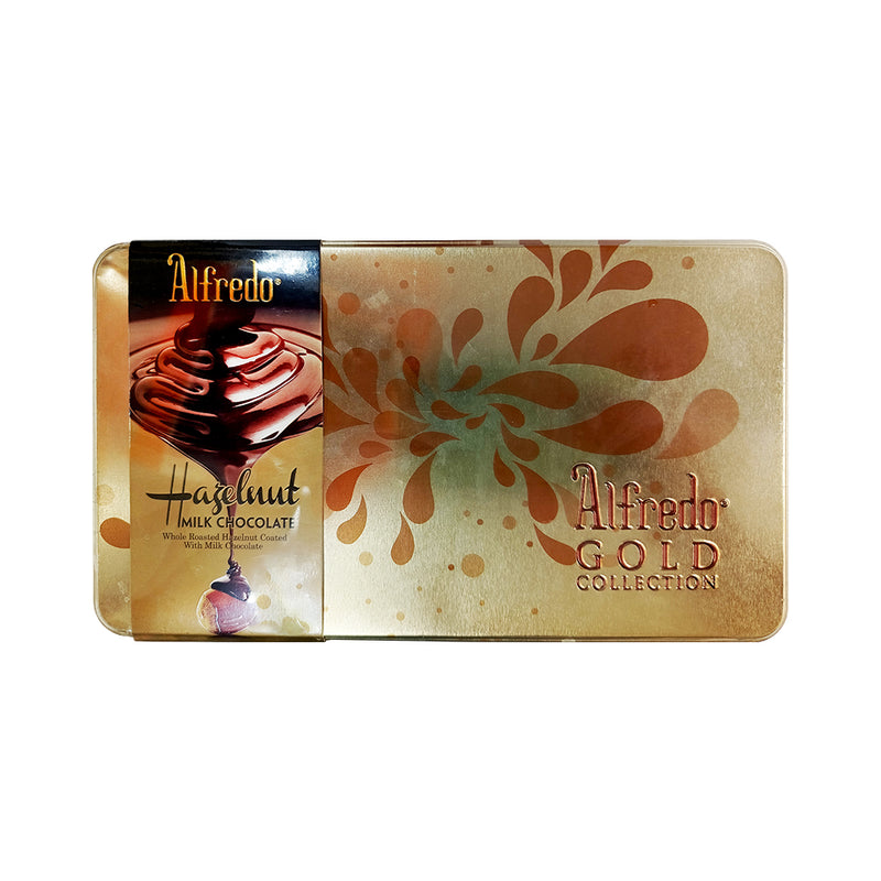 Alfredo Gold Collection Hazelnut Milk Chocolate Tin 160g