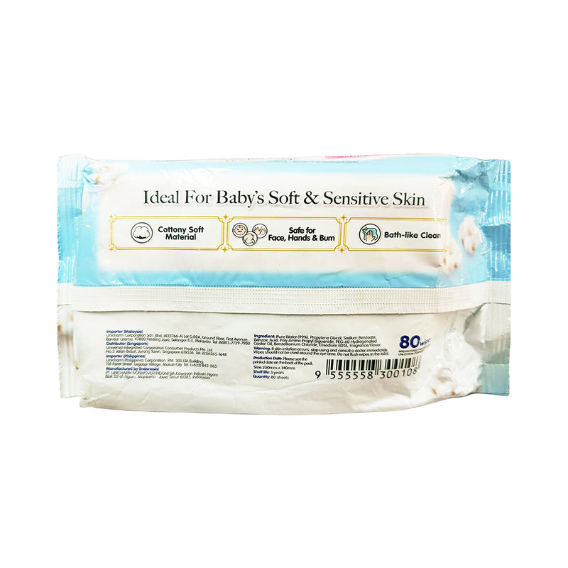 Mamy Poko Baby Wipes Cottony Soft Fragrance 80's