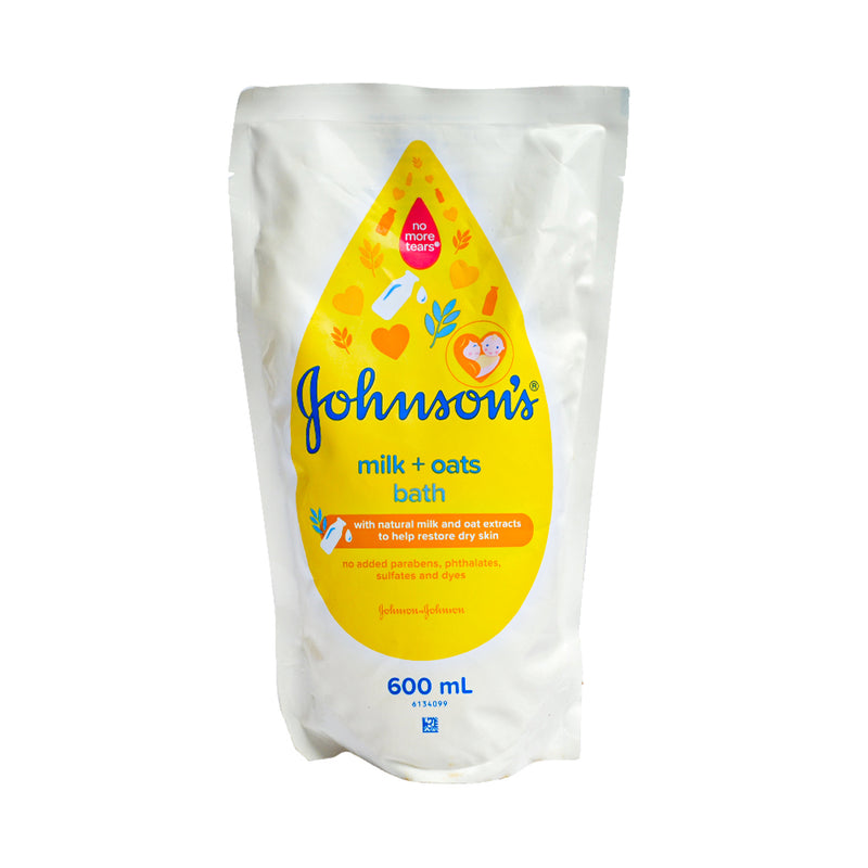 Johnson's Baby Milk Bath Plus Oats Refill 600ml