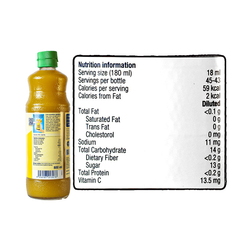 Sunquick Concentrated Drink Lemon 800ml