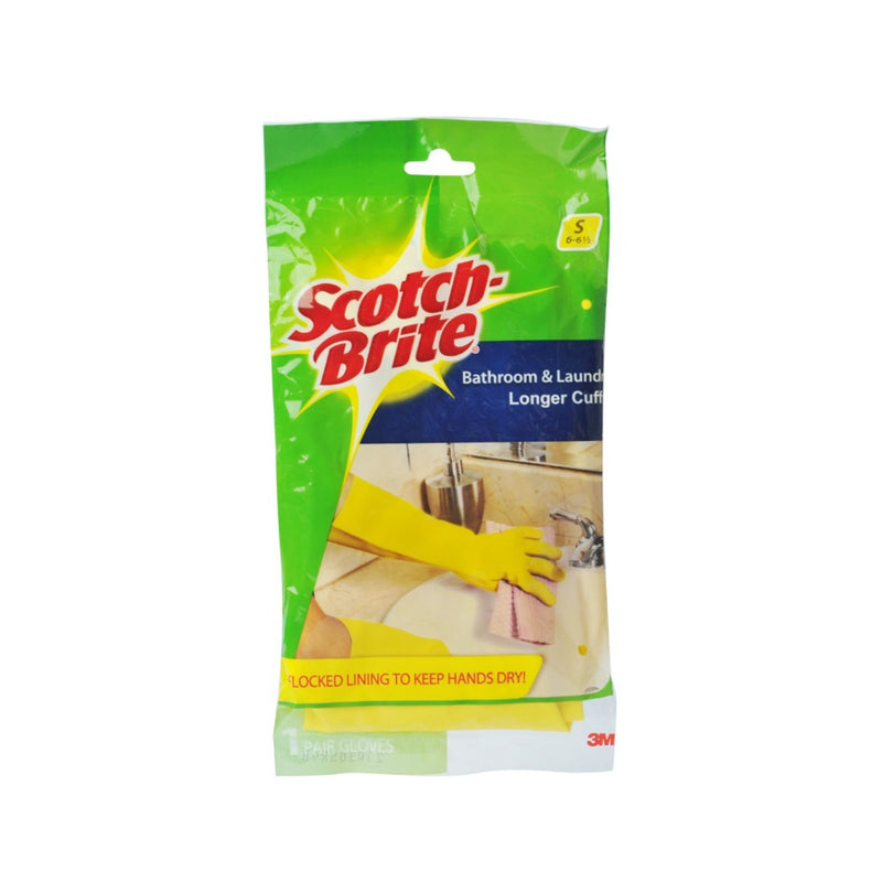 Scotch Brite Bathroom And Laundry Gloves Longer Cuffs Small