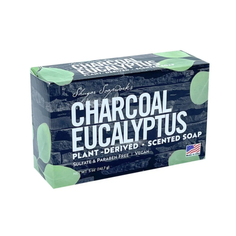 Shugar Soapworks Charcoal Eucalyptus Scented Soap 141.7g