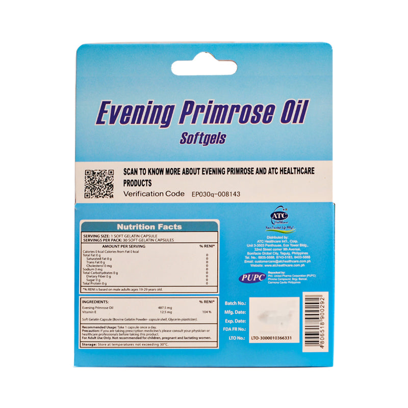 ATC Evening Primrose Softgels 500mg By 1's