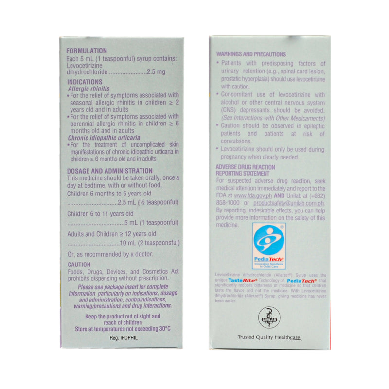 Allerzet 2.5mg/5ml Syrup 60ml