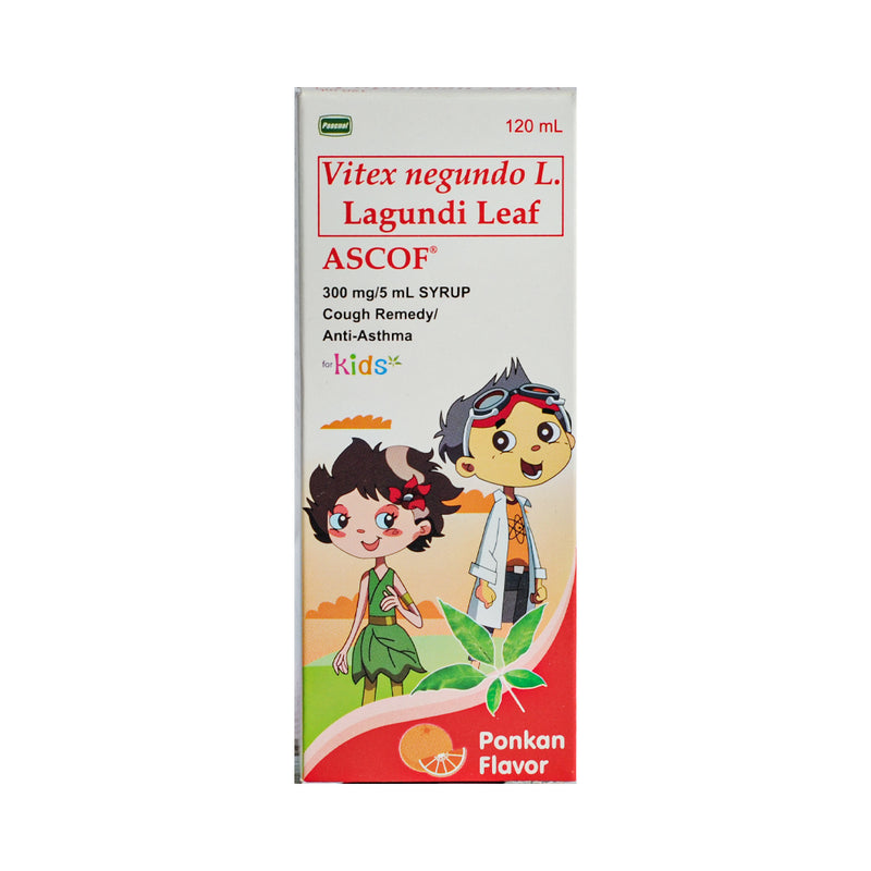 Ascof Lagundi Ponkan 300mg/5ml Syrup 120ml