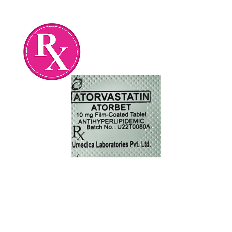Atorbet Atorvastatin 10mg Film Coated Tablet By 1's