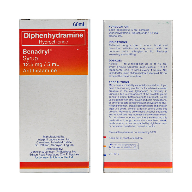 Benadryl 12.5mg/5ml Syrup 60ml