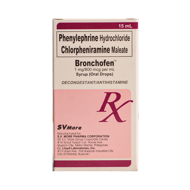 Bronchofen Phenylephine 1mg/0.8mg/ml Drops 15ml