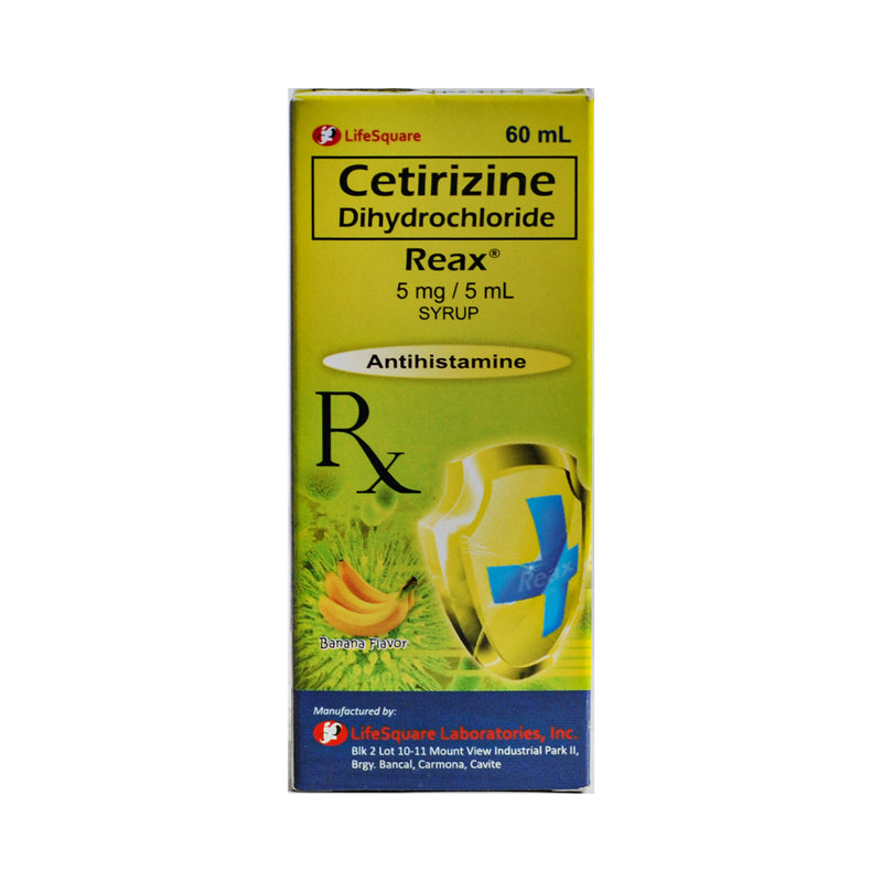 Reax Cetirizine 5mg/5ml Syrup 60ml