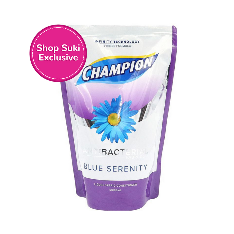 Champion Antibacterial Fabric Conditioner Blue Serenity Refill 1L