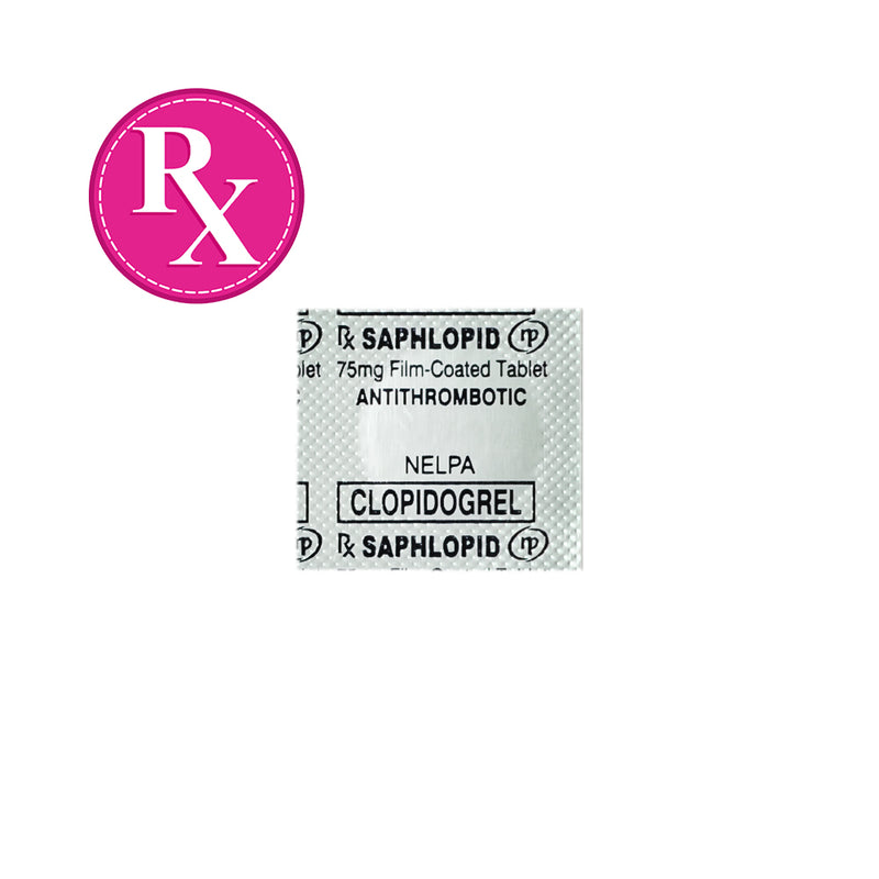 Saphlopid Clopidogrel 75mg Film-Coated Tablet By 1's