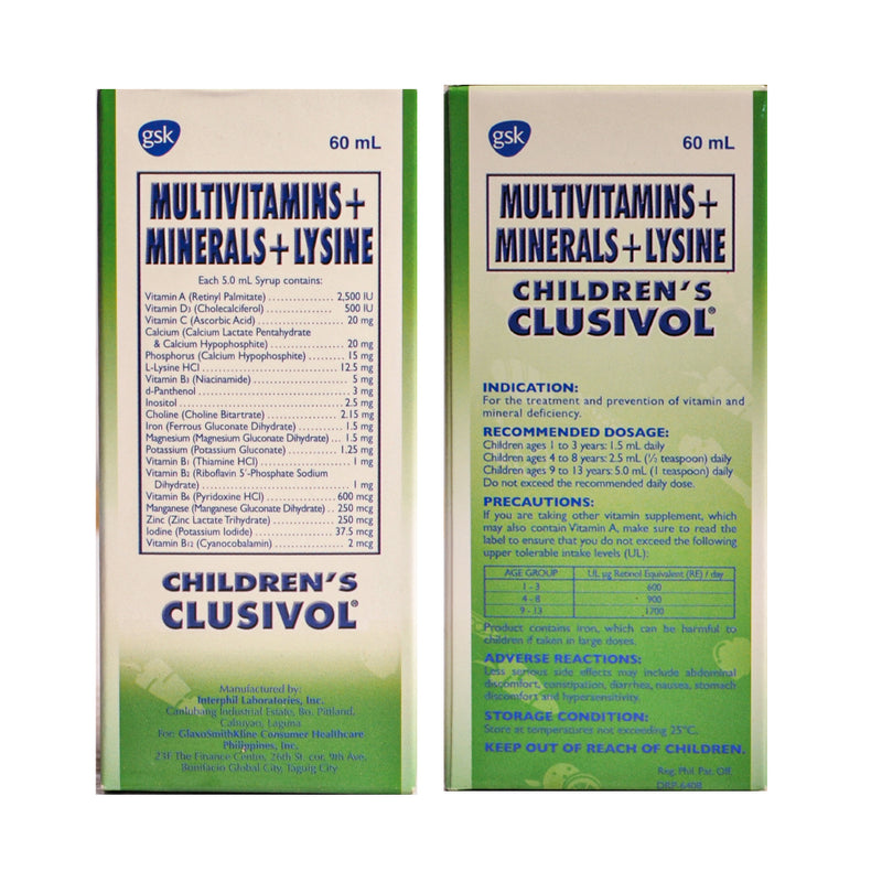 Clusivol Multivitamins Syrup 60ml