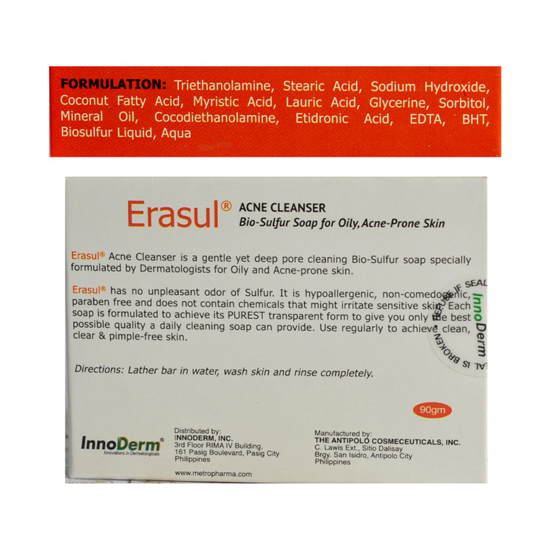 Erasul Acne Cleanser Soap 90g