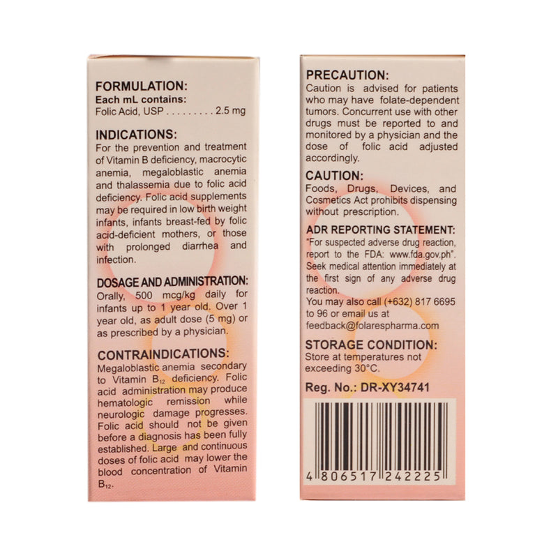 Folart Folic Acid 2.5mg/ml Drops 30ml