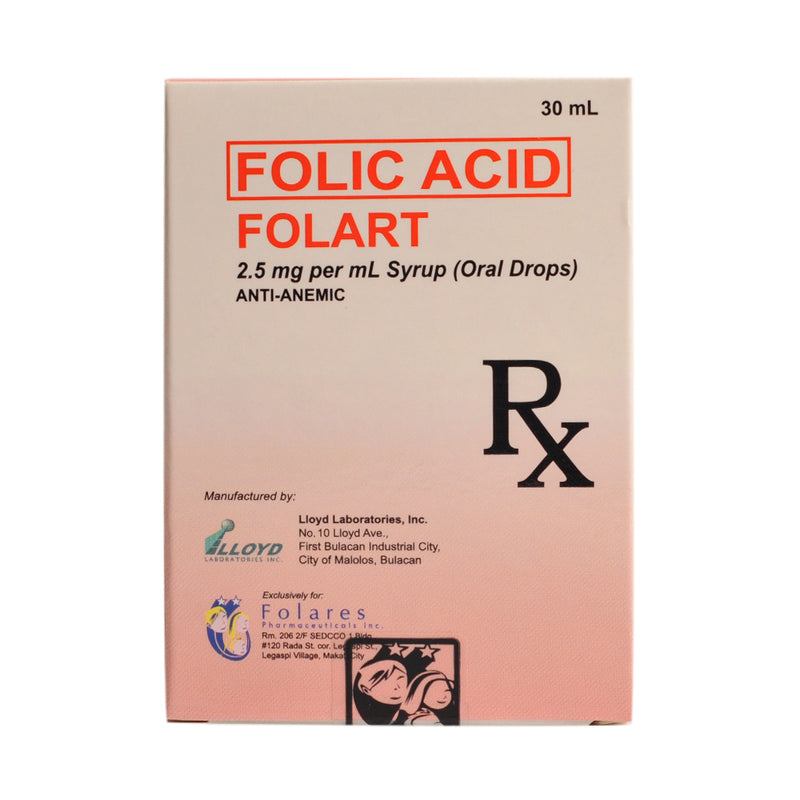 Folart Folic Acid 2.5mg/ml Drops 30ml